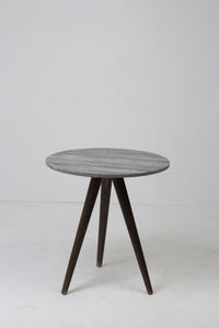 Grey & Brown Round Wooden Cafe/Side Table 2' x 2'ft - GS Productions