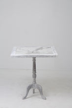 Load image into Gallery viewer, Weathered White Wooden Cafe Table/Hall Table with Fake White Marble Top 2&#39; x 2.5&#39;ft - GS Productions
