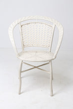 Load image into Gallery viewer, White Plastic Cane Rattan Outdoor Chair 2&#39; x 2.5&#39;ft - GS Productions
