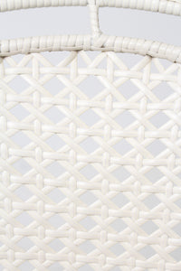 White Plastic Cane Rattan Outdoor Chair 2' x 2.5'ft - GS Productions