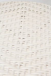 White Plastic Cane Rattan Outdoor Chair 2' x 2.5'ft - GS Productions