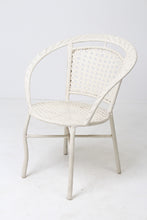 Load image into Gallery viewer, White Plastic Cane Rattan Outdoor Chair 2&#39; x 2.5&#39;ft - GS Productions
