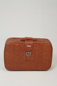 Set of 5 Brown Leather Vintage Travel Bags - GS Productions
