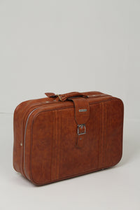 Set of 5 Brown Leather Vintage Travel Bags - GS Productions