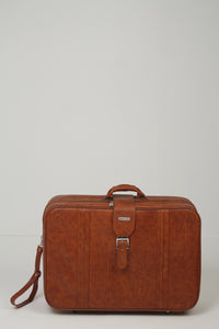 Set of 5 Brown Leather Vintage Travel Bags - GS Productions