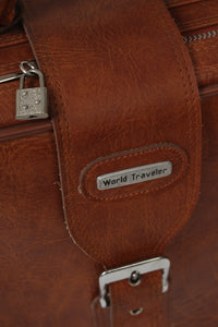 Set of 5 Brown Leather Vintage Travel Bags - GS Productions