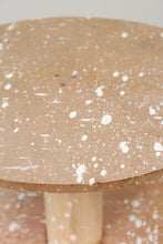 Load image into Gallery viewer, Brown Raw Wooden Sculpture Table with White Paint Splashes 1&#39; x 3.5&#39;ft - GS Productions
