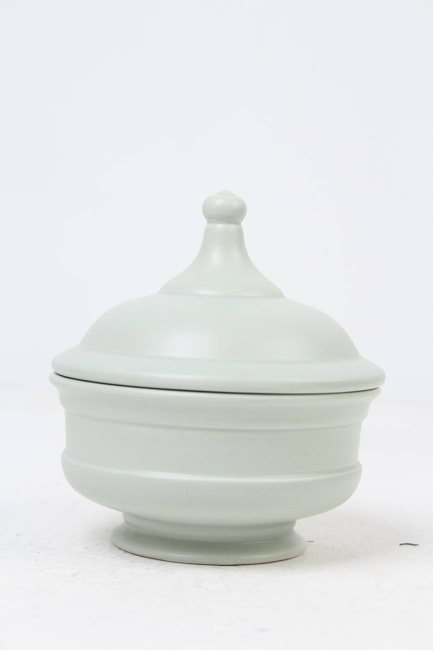 Light Mint Ceramic Pot/Decoration Piece with Lid 6