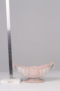 Weathered Pink & White victorian bowl / fruit bowl  06"x 07" - GS Productions