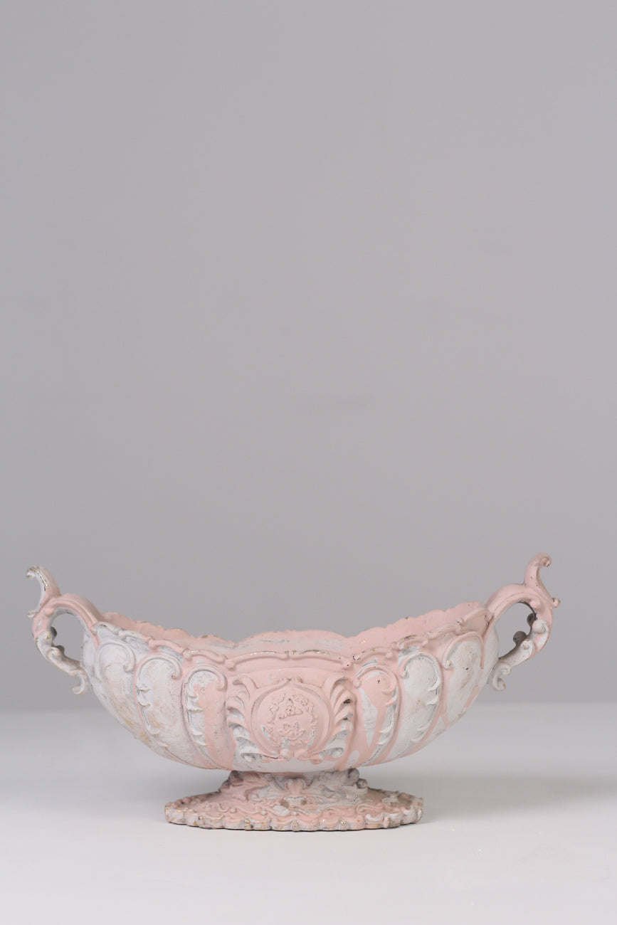 Weathered Pink & White victorian bowl / fruit bowl  06