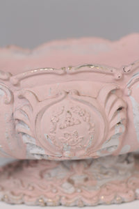 Weathered Pink & White victorian bowl / fruit bowl  06"x 07" - GS Productions
