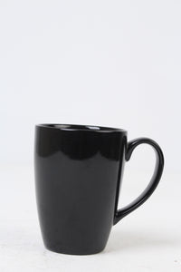 Black Glazed Ceramic Tea Mug 4" x 4" - GS Productions