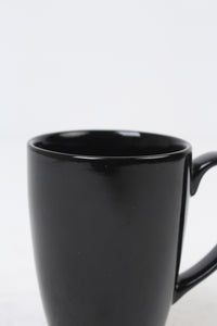 Black Glazed Ceramic Tea Mug 4" x 4" - GS Productions