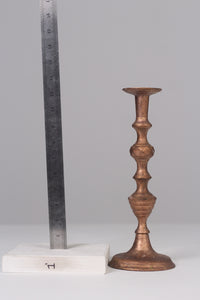 Copper gold wooden candle stand 12" - GS Productions
