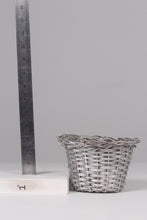 Load image into Gallery viewer, Silver cane basket / planter 06&quot;x 04&quot; - GS Productions
