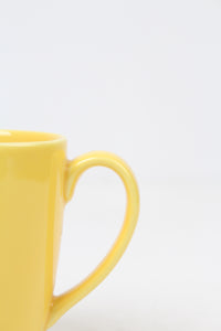 Yellow Glazed Ceramic Tea Mug 4" x 4" - GS Productions