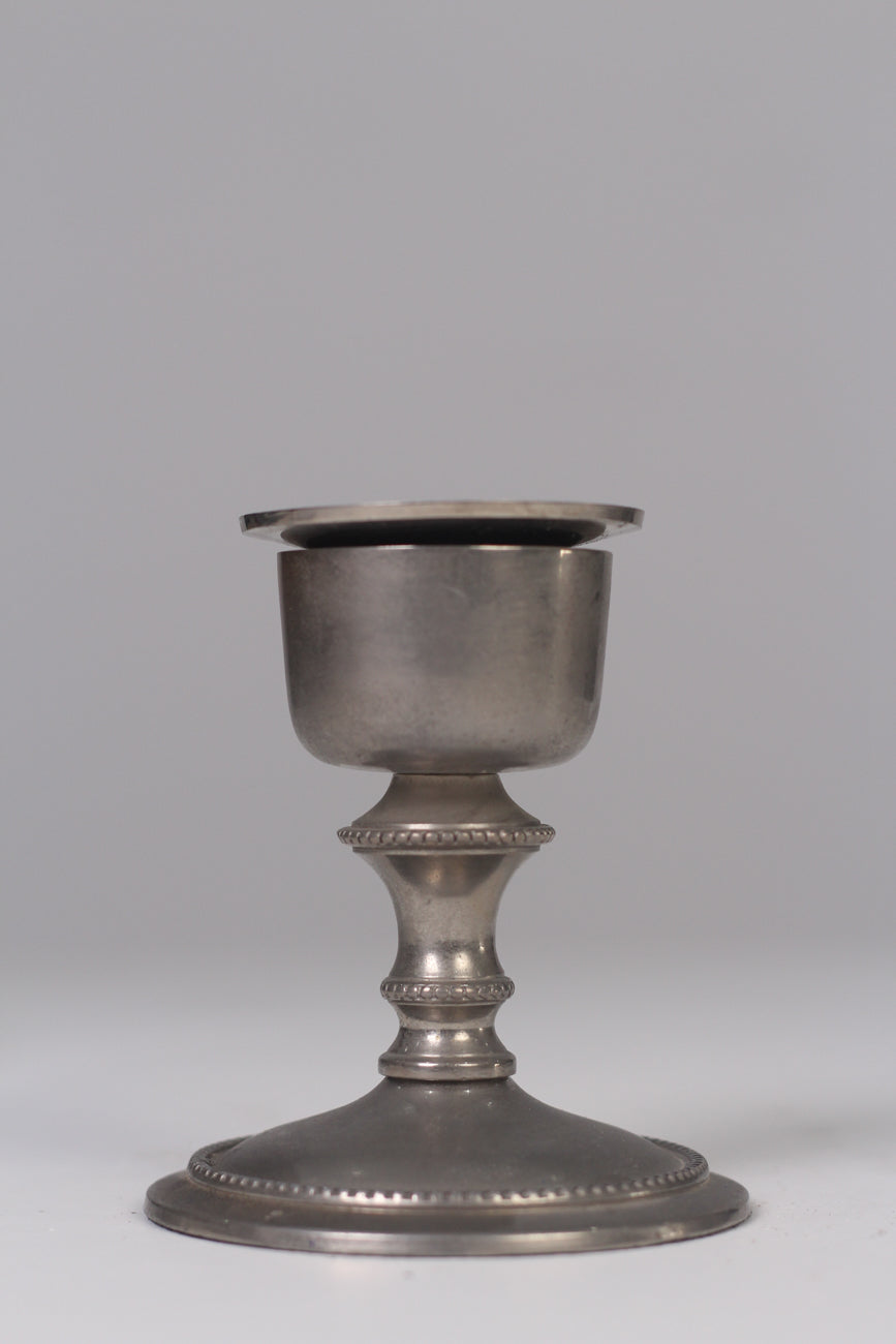 Antique silver candle stand 3