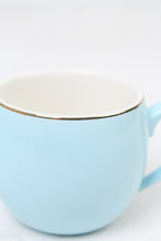 Load image into Gallery viewer, Set of 2 Light Blue &amp; White fine Bone China Tea cups with Gold Lining 5&quot; x 3&quot; - GS Productions
