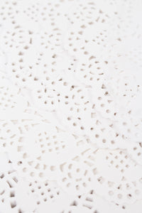 White Round Laser cut Lace Paper Napkin 10" x 10" - GS Productions