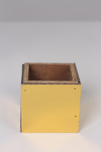 Set of 3 Golden Reflective Boxes/Stools - GS Productions