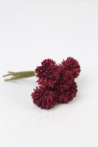 Set of 3 Maroon & Red Imported Artificial Flower Bunches 7" x 10" - GS Productions