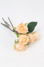 Load image into Gallery viewer, Light Peach Imported Artificial Bunch of Rose Flowers 7&quot;  x 10&quot; - GS Productions
