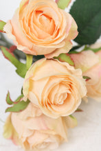 Load image into Gallery viewer, Light Peach Imported Artificial Bunch of Rose Flowers 7&quot;  x 10&quot; - GS Productions
