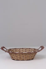 Load image into Gallery viewer, Brown straw basket with handles 11&quot;x 05&quot; - GS Productions
