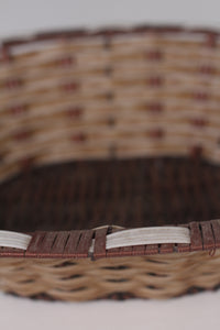 Brown straw basket with handles 11"x 05" - GS Productions