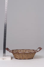 Load image into Gallery viewer, Brown straw basket with handles 11&quot;x 05&quot; - GS Productions
