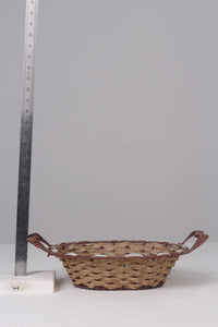 Brown straw basket with handles 11"x 05" - GS Productions