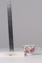 Load image into Gallery viewer, White &amp; Pink bone floral china tea cup 03&quot; - GS Productions
