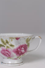 Load image into Gallery viewer, White &amp; Pink bone floral china tea cup 03&quot; - GS Productions
