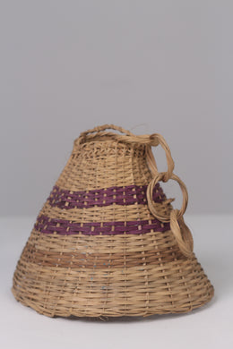 Brown cane hanging lamp shade 14