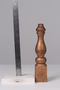 Copper gold wooden candle stand 12" - GS Productions