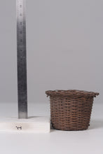 Load image into Gallery viewer, Set of 2 Brown cane baskets / planter 06&quot; x 04&quot; - GS Productions
