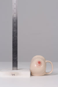 Off-white /beige modern tea mug 04" - GS Productions