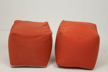 Load image into Gallery viewer, Set of 2 Burnt Orange Cube Bean Bags/Cushion/Seat 17&quot; x 17&quot; - GS Productions
