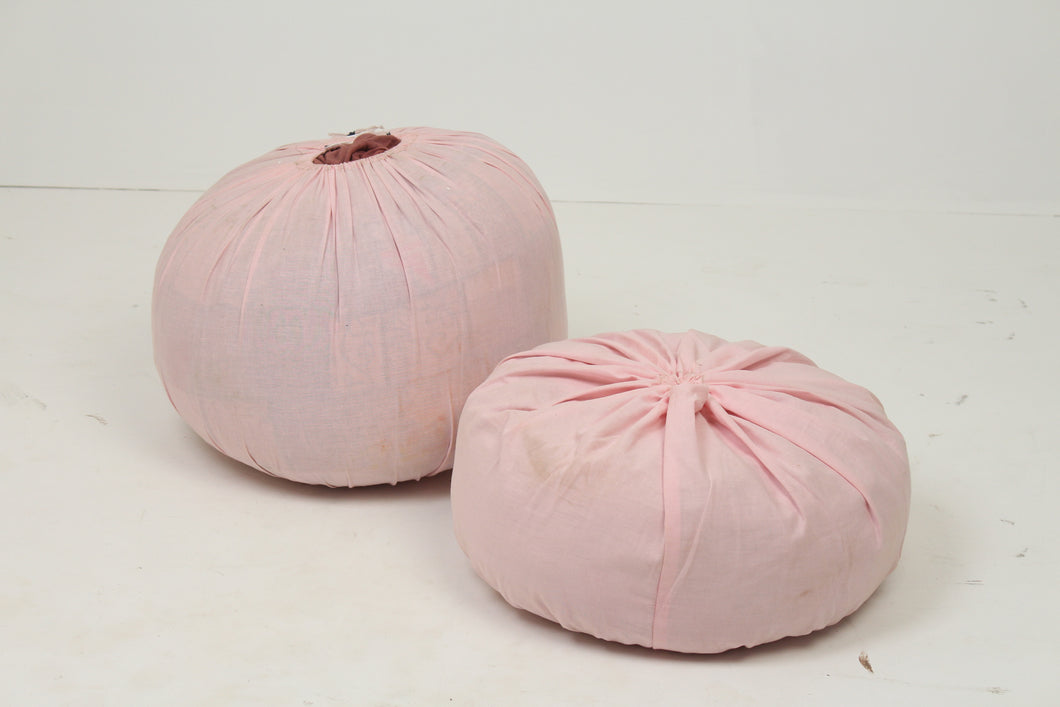 Set of 2 Light Pink Soft Round & Ball Sack Cushions - GS Productions