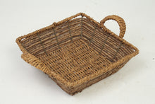 Load image into Gallery viewer, Brown Rectangle Jute Rope Basket with Handles 10&quot; x 10&quot; - GS Productions
