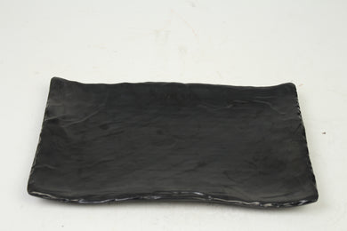 Black Rectangle Artistic Plastic Serving Tray 9