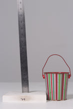 Load image into Gallery viewer, Red &amp; green/ multi coloured metal bucket / planter for kids 04&quot;x 07&quot; - GS Productions
