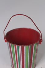 Load image into Gallery viewer, Red &amp; green/ multi coloured metal bucket / planter for kids 04&quot;x 07&quot; - GS Productions
