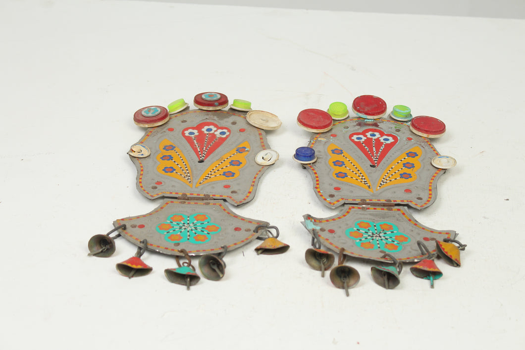 Set of 2 Multi coloured Truck Art Hangings 6