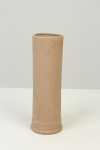 Beige/Biscuit Painted Cylindrical Ceramic Vase 6" x 13" - GS Productions