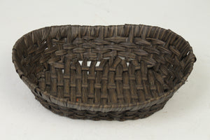 Dark Brown Palm Leaf Fruit Basket 6" x 10" - GS Productions