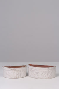 White Decorative 04"x 05 Planter - GS Productions