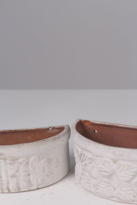 White Decorative 04"x 05 Planter - GS Productions