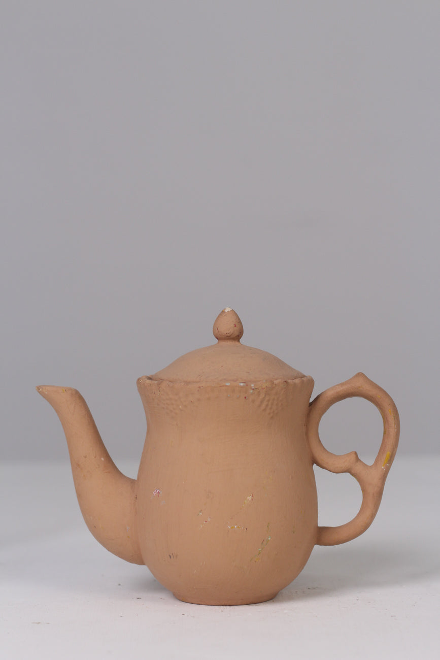 Brown Decorative clay kettle 10