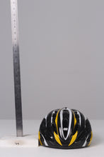 Load image into Gallery viewer, Black, White &amp; Yellow Cycle Helmet 6&quot; X 8&quot; - GS Productions
